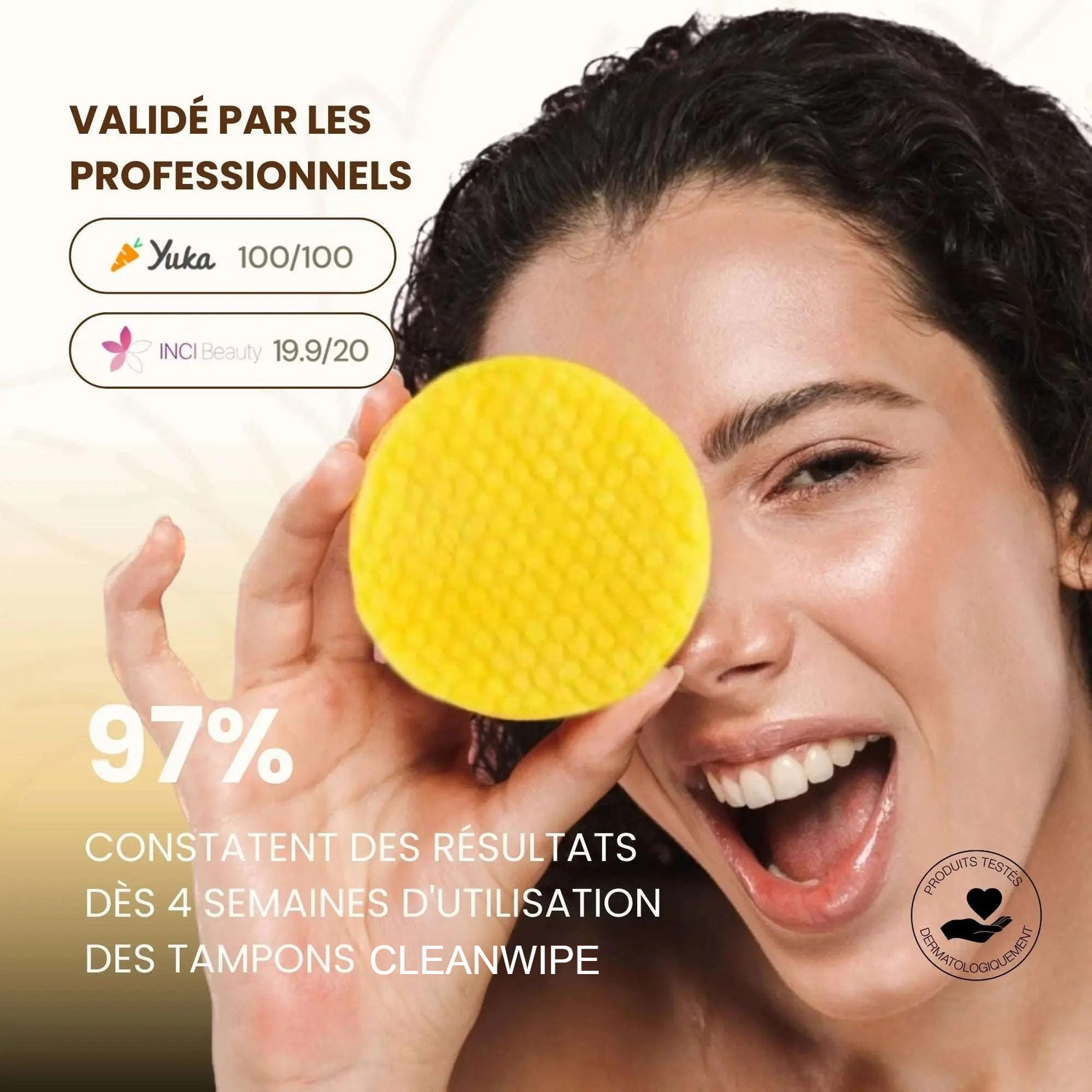 Pads nettoyants au curcuma et à l'acide kojique